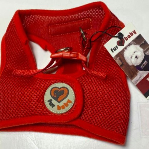 Fur Baby Step-In Dog Harness - Red Mesh - Size Small - New - Picture 1 of 4